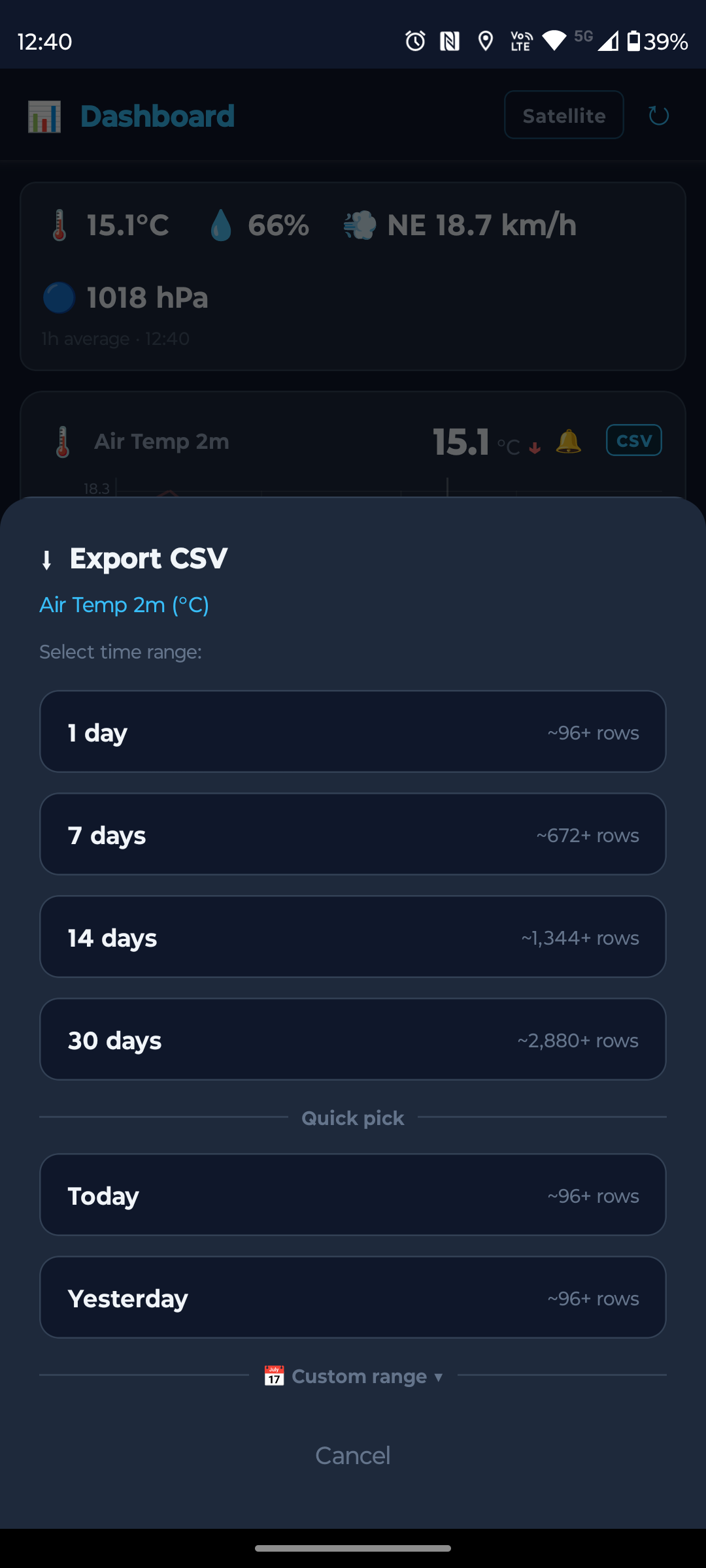 CSV Export